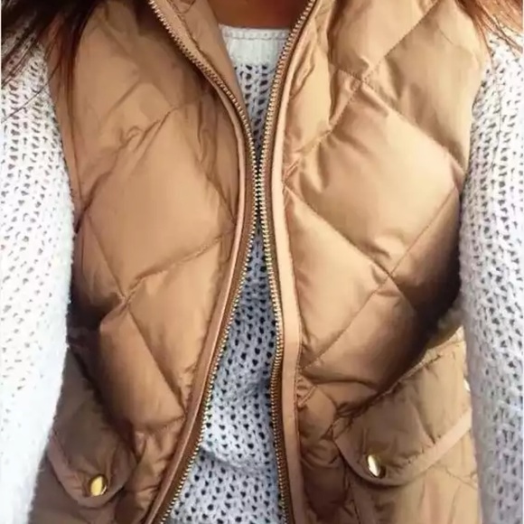 Boutique Jackets & Blazers - Boutique Camel Puffer Utility Vest